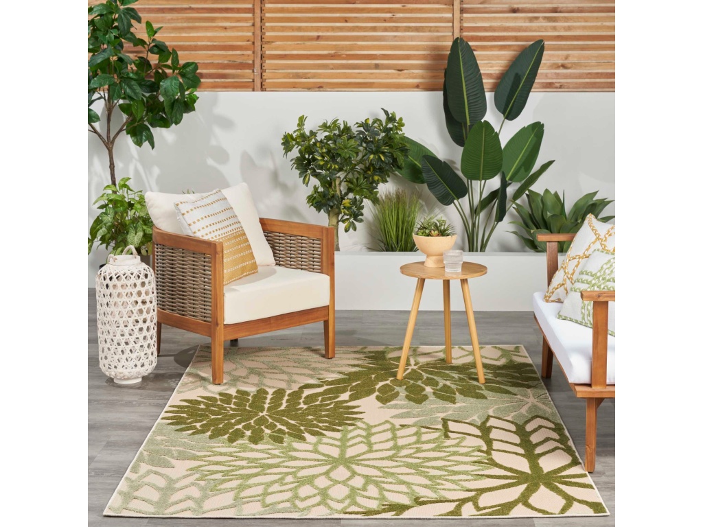 Aloha ALH05 Ivory Green Area Rug