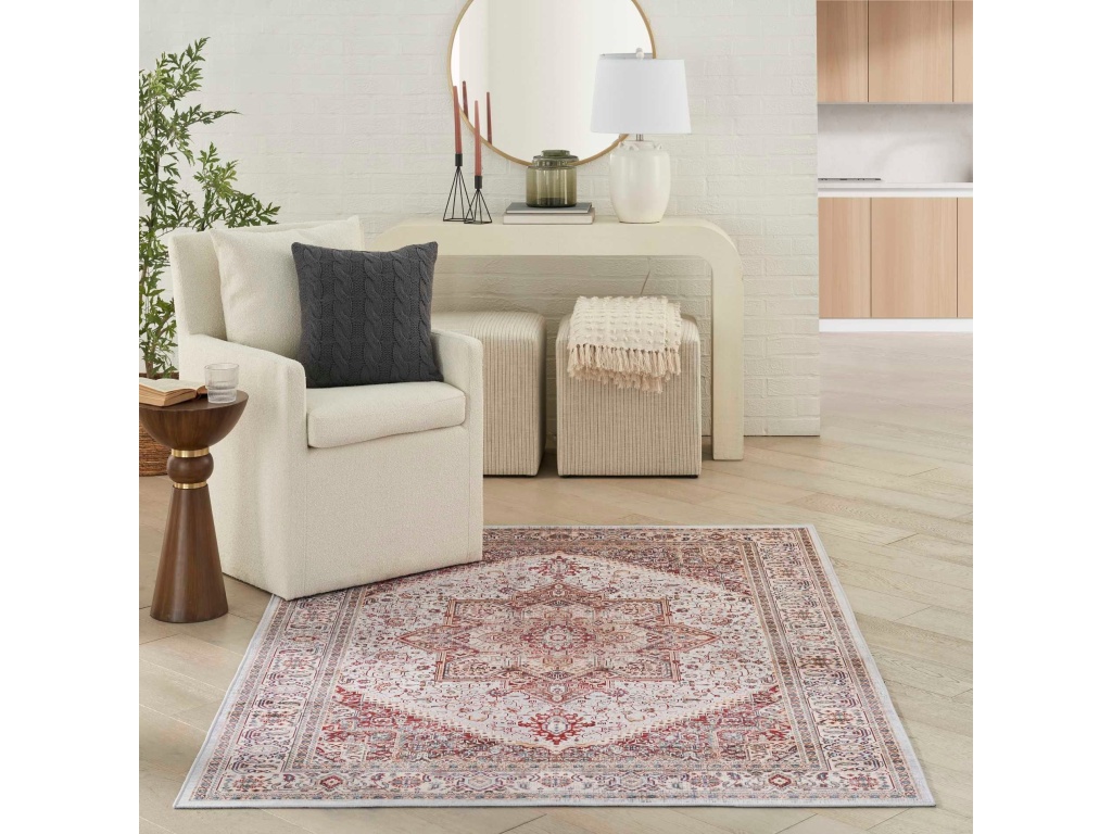 Vintage Home VNH01 Ivory Red Area Rug