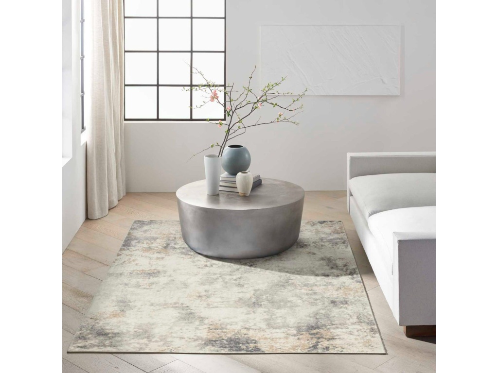 Ck005 Enchanting ECH07 Ivory Grey Area Rug