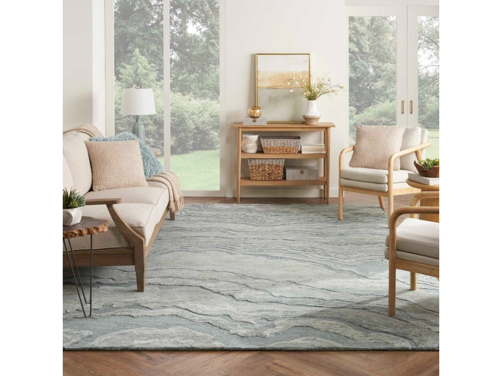 Graceful GRU01 Blue Area Rug