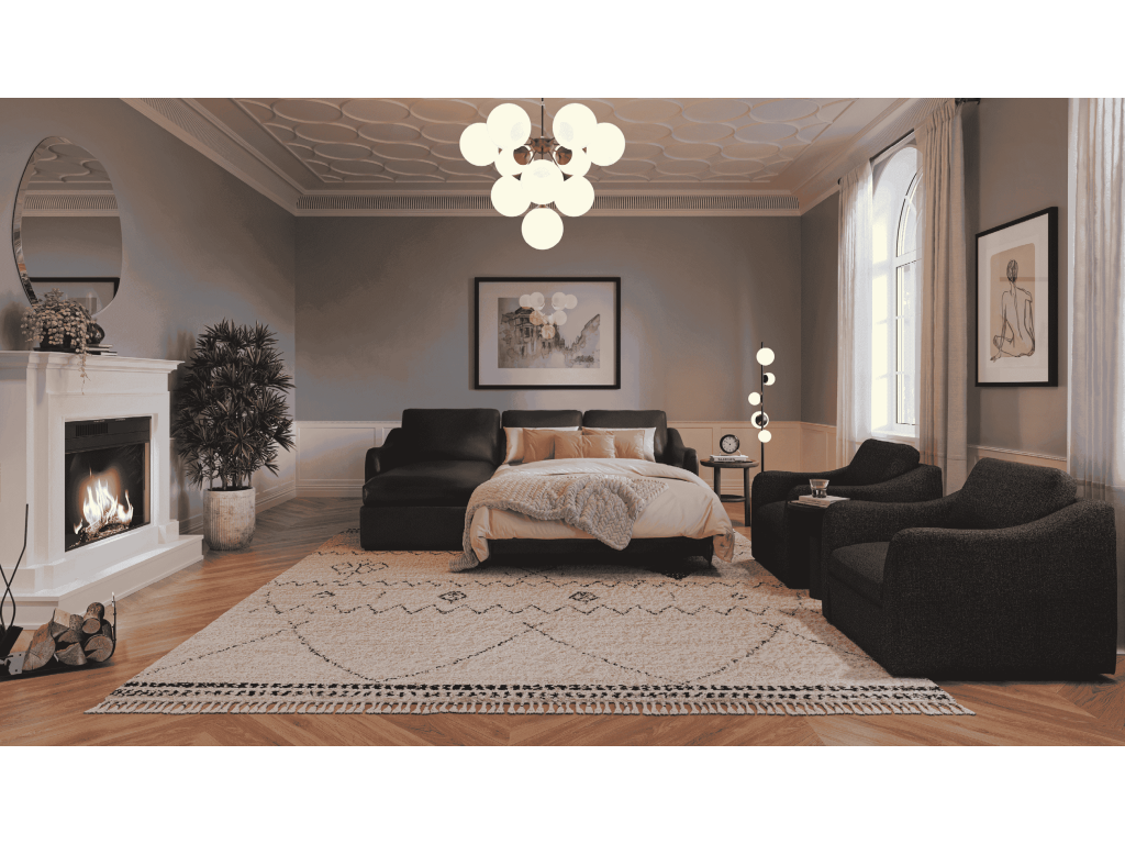 Madison Sleep Modern English Arm Queen Sofa Bed